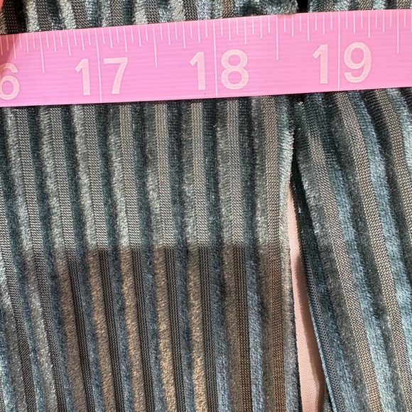 Anthropologie Green Velvet Striped Shirt - Picture 5 of 8